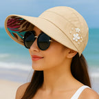 Celeste – Eleganter Sonnenhut mit Blumenmuster