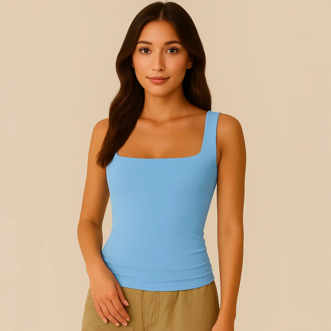 Celeste Top - Sculpting Square-Neck Tank Top