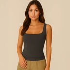 Celeste Top - Figurformendes Tanktop mit eckigem Ausschnitt