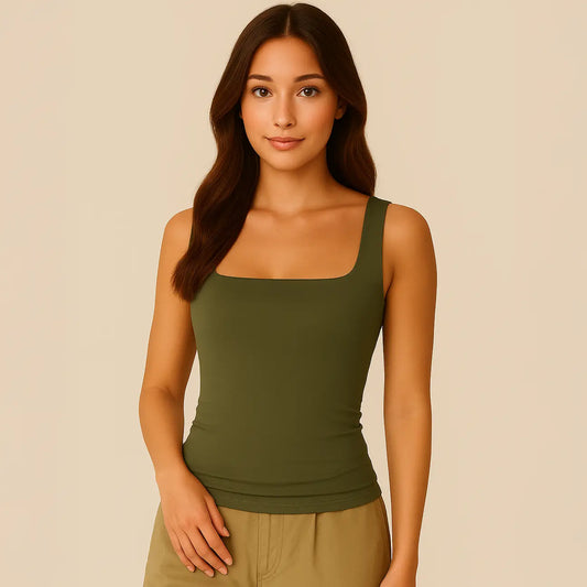 Celeste Top - Sculpting Square-Neck Tank Top