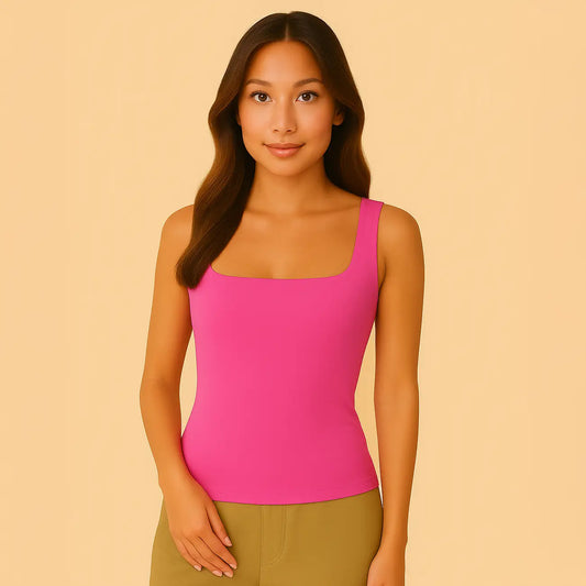 Celeste Top - Sculpting Square-Neck Tank Top