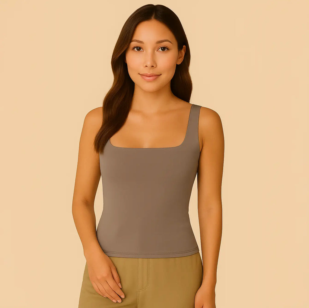 Celeste Top - Figurformendes Tanktop mit eckigem Ausschnitt